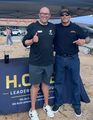 Cibolo YMCA Director Frank Arradondo and HOPE Cibolo YMCA Director Frank Arradondo and HOPE